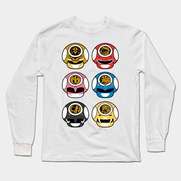 Mighty Morphin Power Shrooms (V1) Long Sleeve T-Shirt by Vitalitee